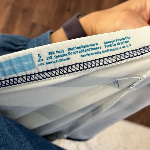 Monday’s Child / Vive La Fete Navy/White Tennis Skirt Size 5 NWT - Picture 7 of 7